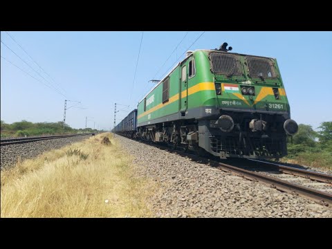 Goods Train (मालगाडी) With WAG-9 Full Speed 130KMPH