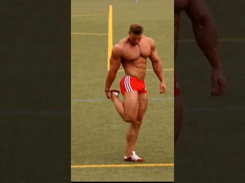 Edgars Snepsts stretching on football field #fitness #gymbody  #workout  #motivation  #muscle  #abs