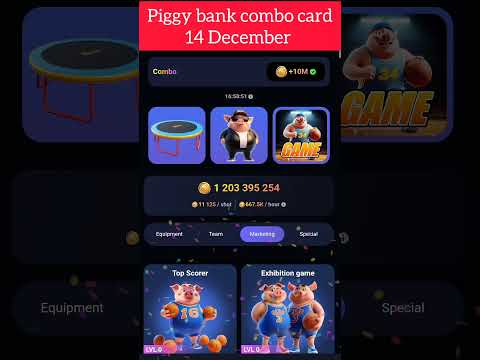 PIGGY BANK 14 DECEMBER COMBO CARD