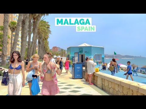 Malaga, Spain 🇪🇸 - Summer 4K HDR Walking Tour