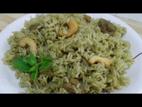 Mint Coconut Pulav in Tamil | Pudhina Coconut Pulav | Thengai Pudhina Rice | Easy Lunch box Recipe