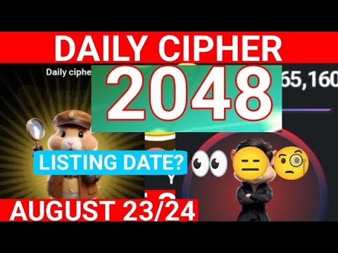 Hamster Kombat Daily Cipher is 2048😑Is It The Listing Date? 👀👀