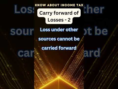 Carry forward of Losses-2 | #itr #itrfiling #incometax #taxfiling #charteredaccountant #cainchennai