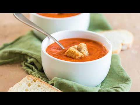 Roasted Red Pepper and Tomato Soup using a Vitamix Blender