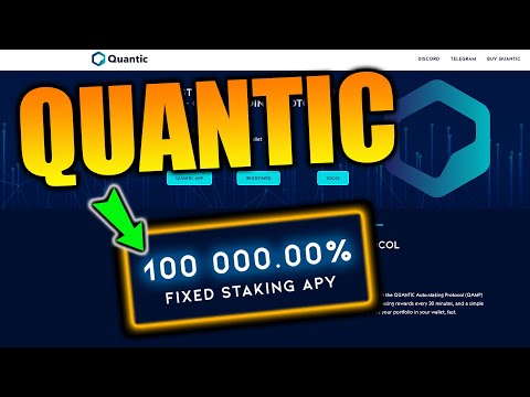 QUANTIC - The Best Dual Rewards Auto-Staking & Auto- Compounding Protocol in Crypto!