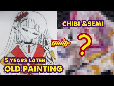 Redraw Old Painting Challenge - 5 YEARS LATER | Huta Chan Studio