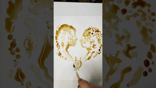 #coffeepaintingtutorial #coffeepainting of #sappho and her #love #shorts