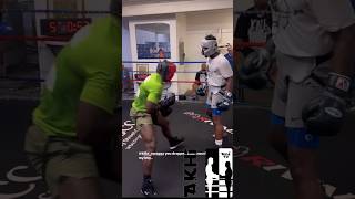 Jermall Charlo KNOCKS his Sparring partner to doing the STANKY LEG in SPARRING infront of Roy Jones