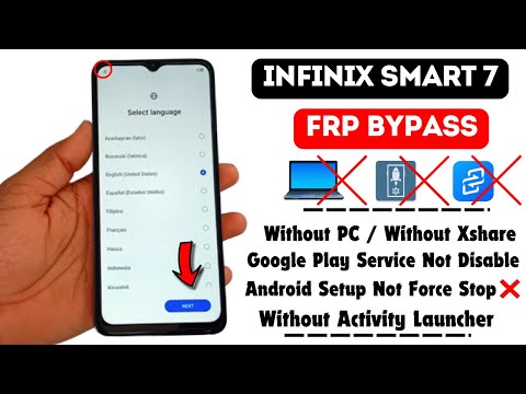 Infinix Smart 7 FRP Bypass 2024 Without Activity Launcher | Infinix Smart 7 Google Bypass Without Pc