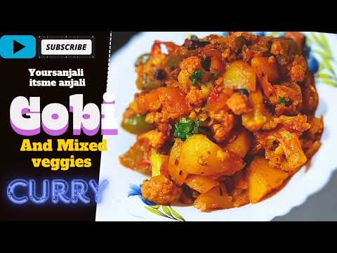 || gobi potato & capsicum curry|| cauliflower potato capsicum fry||vegetable mixed curry||