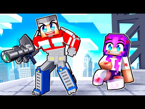 Playing as a PROTECTIVE TRANSFORMER in Minecraft!