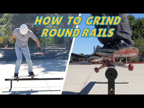 Skate Basics: How to 50-50 grind round rails SAFELY