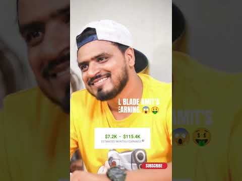 amit bhadana youtube income revealed $1.4M #shorts #amitbhadana #youtubeearning