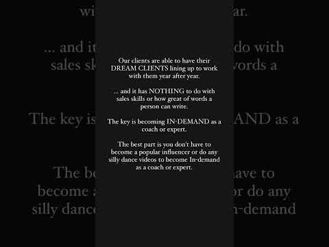 Becoming In-Demand as a coach is how you have your dream clients lining up to work with you