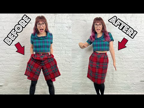 Can You Turn Vintage Shorts Into a Skirt? EASY Sewing Hack!