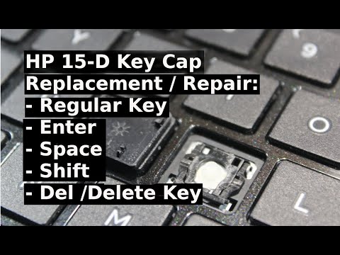 How to Replace Repair Keycap Cap HP 15-D Keyboard Key Replacement Enter Shift Space Del/Delete