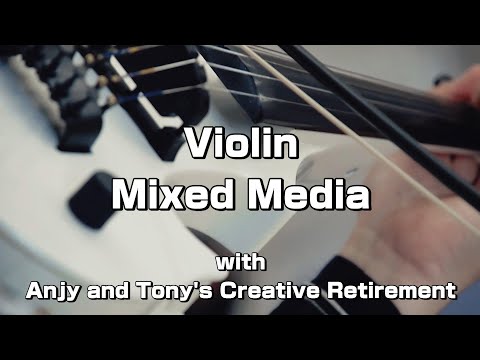 Transforming a Violin into Art: A Mixed Media Masterpiece | Anjy and Tony’s Creative Retirement