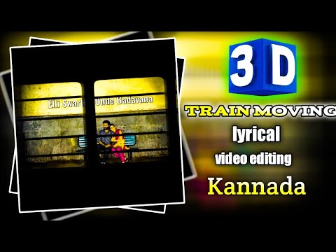 ☝☝3D train moving animation lyrical video editing/alight motion video editing Kannada🤗🤗