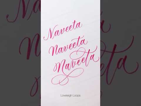 “Naveeta” Written In 3 Different Calligraphy Styles #calligraphy #handwriting #shorts