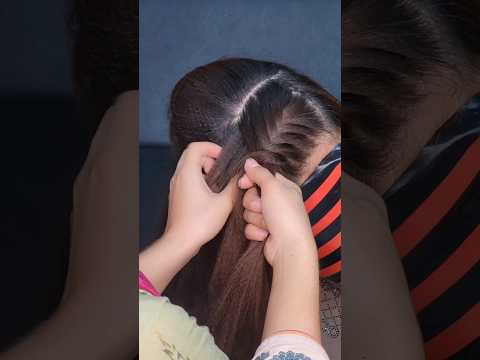 FRONT SIDE FRENCH BRAID HAIR STYLE TUTORIAL #lashesbeautyparlour #hairstyle #shortvideo