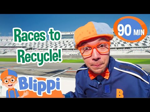 Blippi's Fast Car Race Track! | Blippi | Educational Kids Videos | Fun Compilations