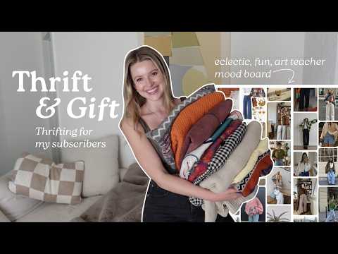 THRIFT + GIFT: Eclectic, fun, funky art teacher | thrifting for my subscribers