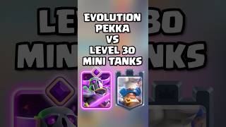 Evolved Pekka VS Level 30 Mini Tanks Boosted by #RoyalChef #clashroyale #shorts