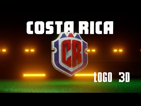 Vamos Ticos!! / Escudo en 3D Blender / Selección de Costa Rica