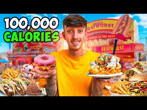 EATING 100,000 CALORIES AT THE FAIR!*CHALLENGE*