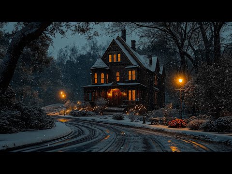 Melody of the Frozen Lamp | A Cold Evening Stroll with Melancholic Melodies | Dark Academia Vibes