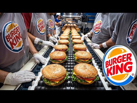 How Burger King Hamburgers are MASS PRODUCED in Factories | HOW IT'S MADE