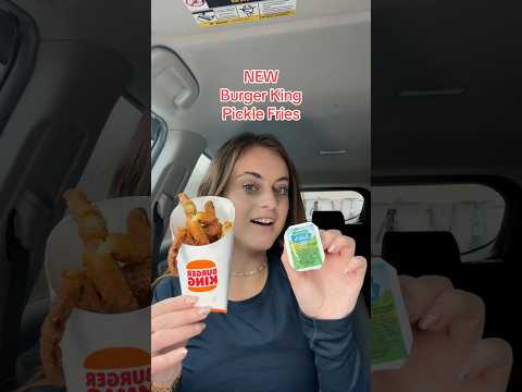 NEW Burger King Pickle Fries 🍔🥒 #burgerking #burgerkingchallenge #picklefries #burgerkingmukbang