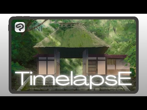 Painting like Ghibli Studio Anime Background in Clip Studio Paint Ep. Forest Landscape | TIMELAPSE