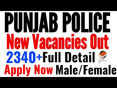 PUNJAB POLICE New Vacancies Out | 2340+ Vacancies | Apply Now | Full Detail | PP Bharti 2021 |