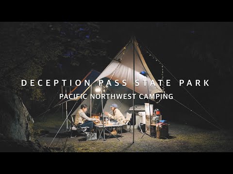 Camping at Deception Pass State Park | Alpha Breeze & Takibi Tarp Hexa | Snow Peak IGT