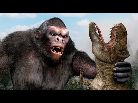 King Kong VS Tyrannosaurus Rex | Kingdom of the Planet of the Apes VS Jurassic Park 4 | Kong 2