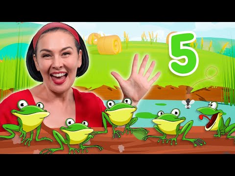 Five Green and Speckled Frogs | Five Little Speckled Frogs | Lah-Lah Kids Songs and Nursery Rhymes