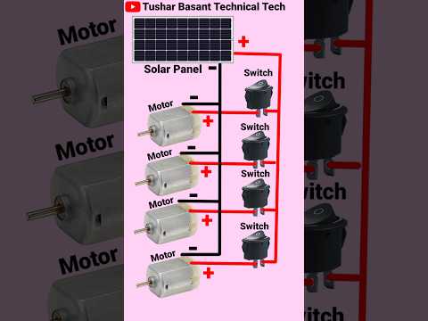 Direct Solar Panel SE Chalne Wala Motor Connection DIY Project #shorts