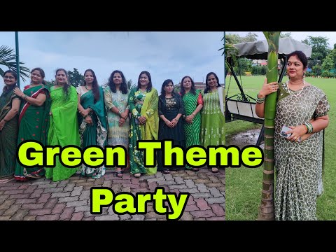 Vlog1023💚💚💚💚👉 Sawan Theme 👉 Kitty Party  With Theme Green...and Superb game with full masti💃😍💃😍💃💚💚💚💚