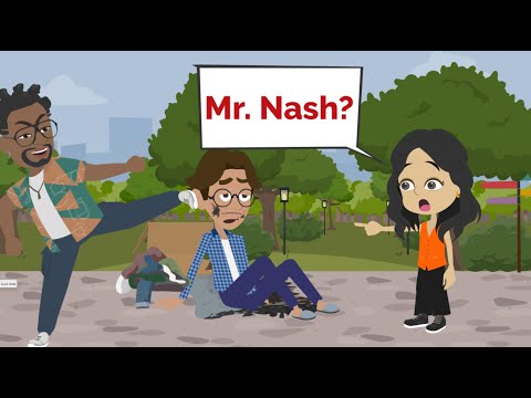 Mr. Nash is homeless... | Easy English conversation practice | Fun English with Nora