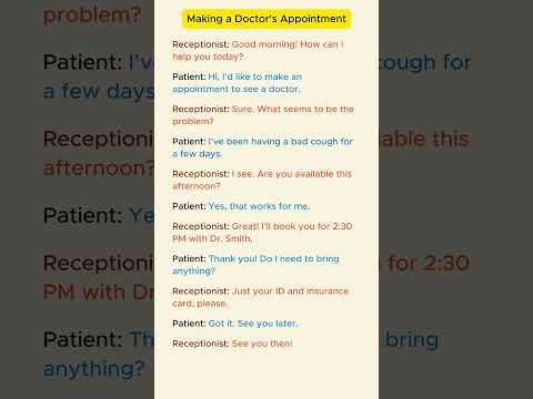 Booking a Doctor's Appointment in English Made EASY!