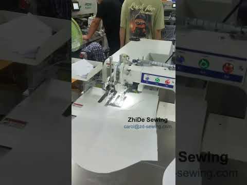 Our automatic shirt sleeve placket setter machine ran in the customer workshop. #sewing #innovation