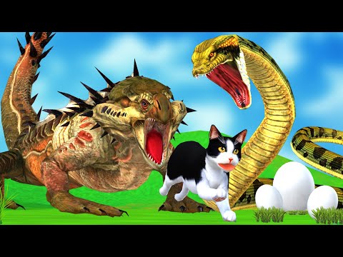 चतुर बिल्ली भूखा सांप के अंडा Hindi Kahaniya - 3d Hindi Animated Story - Panchatantra Moral Stories