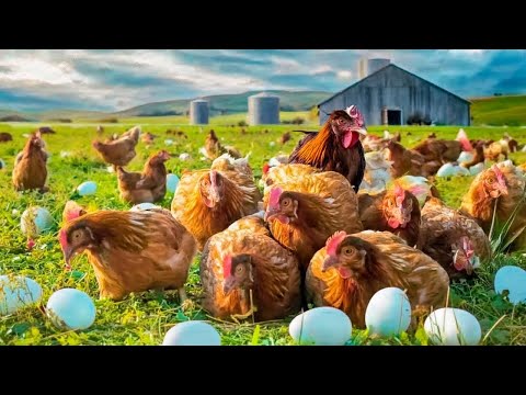 You Won't Believe Egg Production in Free Range Chicken Farm - Chicken Meat Processing Factory