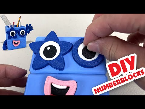 DIY Numberblocks Pen Holder - Five (3D Printed with Elegoo) ||  Keiths Toy Box