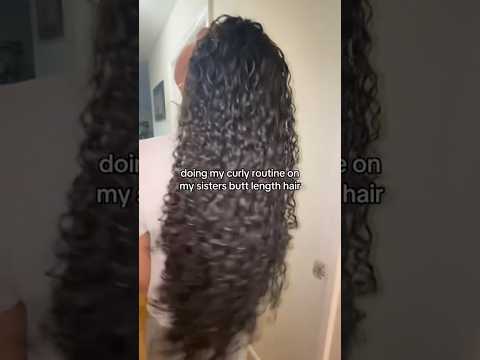 Doing routine on sisters butt length hair! allthangsjulissa