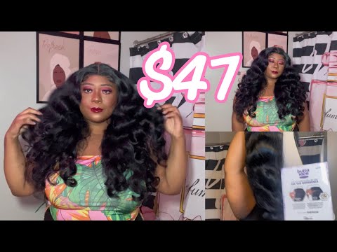 GIRL..THIS WIG IS ONLY $47!! 🤯 Sensational Butta Lace Human Hair Blend- Curly Body 26 inch | Amazon