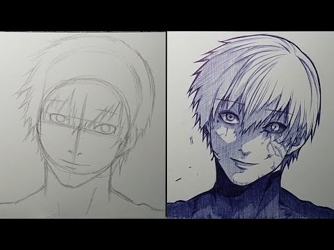 How To Draw Ken Kaneki Step By Step - [Tokyo Ghoul]