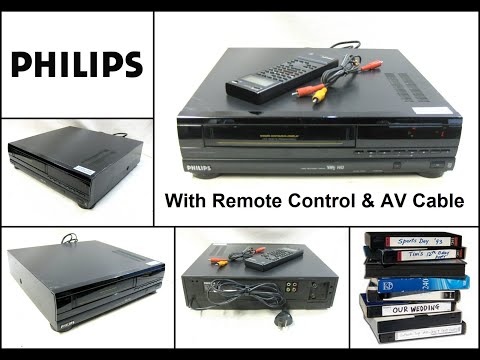 PHILIPS VR6490 VHS VCR Video Cassette Player with Remote (Made in Japan)