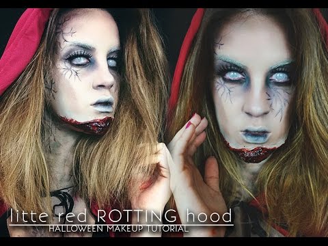 Halloween Makeup Tutorial: Little Red ROTTING Hood.